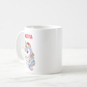 Cute Christmas Unicorn Mug コーヒーマグカップ (正面左)