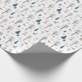 Cute Christmas Winter Animals & Elements Pattern. ラッピングペーパー (角)