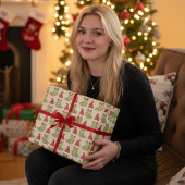 Cute Christmas Worms Hand Drawn Gift ラッピングペーパー