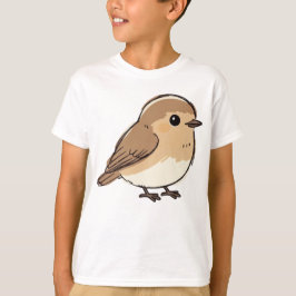 Cute Chubby Bird Illustration - Hand-Drawn Little  Tシャツ