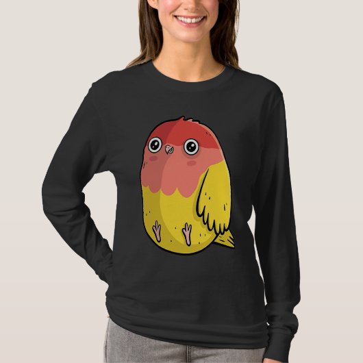 Cute Chubby Lutino Lovebird  For Bird Tシャツ (正面)