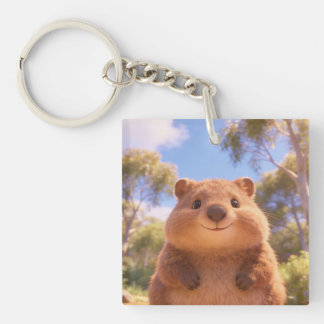 Cute Chubby Quokka Keychain キーホルダー