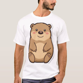 Cute Chubby Wombat Sticker Style Tシャツ
