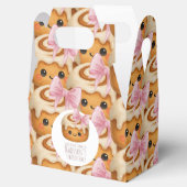 Cute Cinnamon Roll Bun Girl Birthday Party フェイバーボックス (オープン)