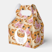 Cute Cinnamon Roll Bun Girl Birthday Party フェイバーボックス (正面サイド)