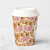 Cute Cinnamon Roll Bun Girl Birthday Party 紙コップ (右)