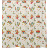Cute Circus Bear Shower Curtain シャワーカーテン (正面)