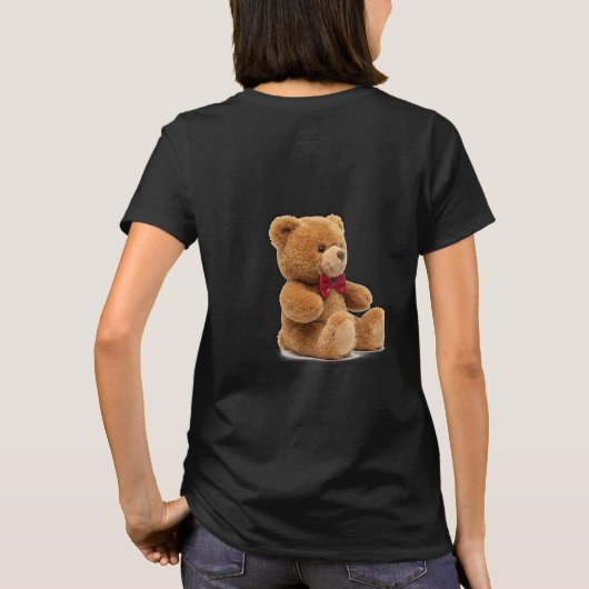 Cute Classic Teddy Bear Art Women's Graphic T-Shir Tシャツ (裏面)