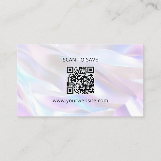 Cute Cleaning Service Maid QR CODE 名刺 (裏面)