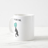 Cute Climbing Cat Catches Climbing Hold コーヒーマグカップ (正面左)
