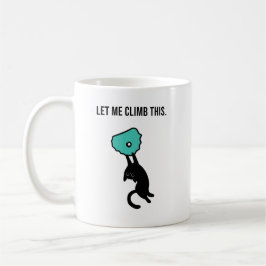 Cute Climbing Cat Catches Climbing Hold コーヒーマグカップ