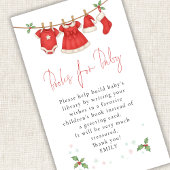 Cute Clothesline Christmas Books For Baby Shower  エンクロージャーカード