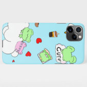 Cute cloud food frog phone case iPhoneケース (裏面横)