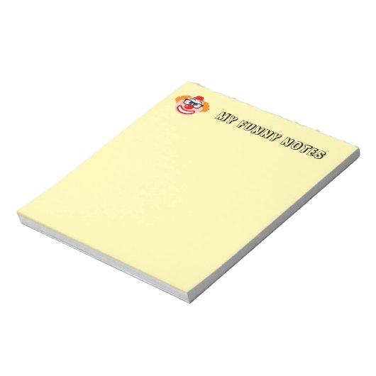 Cute clown notepad for funny jokes and notes ノートパッド (回転)