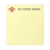 Cute clown notepad for funny jokes and notes ノートパッド (正面)