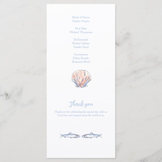 cute coastal プログラム (裏面)