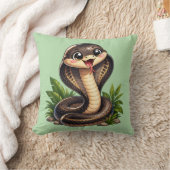 Cute Cobra Snake Kawaii Cushion Pillow クッション (ブランケット)