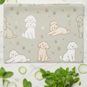 Cute Cockapoo kitchen Towel Dog Lover Gift キッチンタオル (折り畳み)