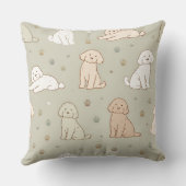 Cute Cockapoo Pattern | Dog Lover Cushion クッション (裏面)