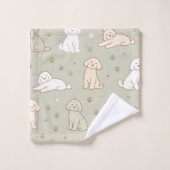 Cute Cockapoo Puppy Towel Set Dog Lover Gift バスタオルセット (ウォッシュタオル)