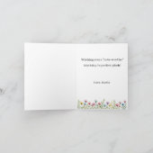 Cute Cockatiel Budgie Music Lover Custom Birthday  カード (内部)