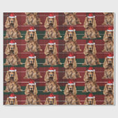 Cute Cocker Spaniel Fun Dog Lover Christmas ラッピングペーパー (フラット)