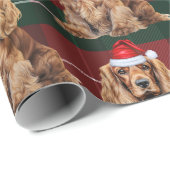 Cute Cocker Spaniel Fun Dog Lover Christmas ラッピングペーパー (ロールコーナー)
