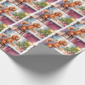 Cute Cocker Spaniel Gingerbread Baking Christmas ラッピングペーパー (角)