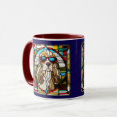 Cute Cocker Spaniel Stained Glass Coffee Mug マグカップ (正面左)