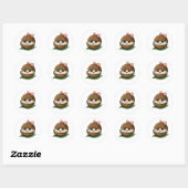 Cute Coconut Stickers, Funny Coconut Stickers ラウンドシール (シート)