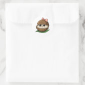 Cute Coconut Stickers, Funny Coconut Stickers ラウンドシール (バッグ)