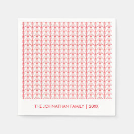 Cute Coconut Trees Silhouette Christmas スタンダードカクテルナプキン