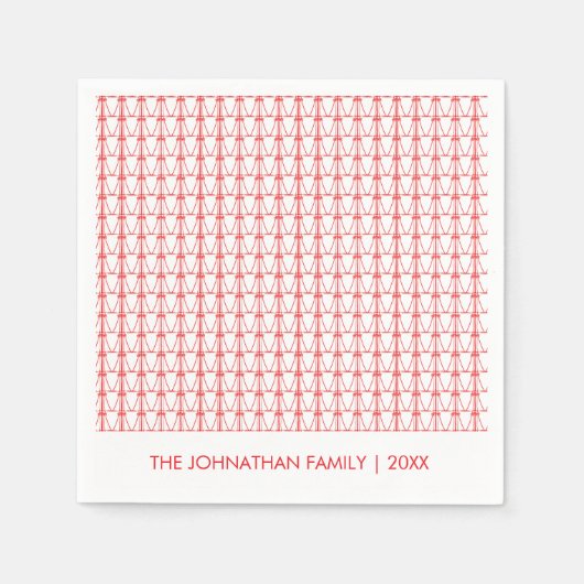 Cute Coconut Trees Silhouette Christmas スタンダードカクテルナプキン (正面)