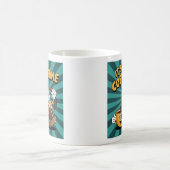 Cute Coffee and French Press Design – Morning Brew コーヒーマグカップ (中央)