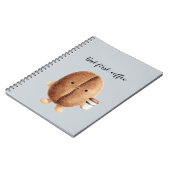 Cute Coffee Bean But First Coffee ノートブック (左側)