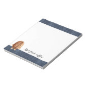 Cute Coffee Bean Faux Blue Jean Denim ノートパッド (回転)