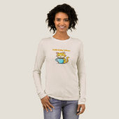 **Cute Coffee Cat – Adorable Cat Drinking Coffee I トライブレンドＴシャツ (正面全体)
