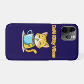 **Cute Coffee Cat – Adorable Cat Drinking Coffee I Case-Mate iPhoneケース (裏面(横))