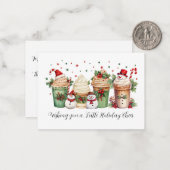 Cute Coffee Christmas Gift Card Holder for Teacher ノートカード (正面/裏面インサイチュ)