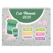 Cute Coffee Cup 2026 Calendar カレンダー (カバー)