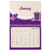 Cute Coffee Cup 2026 Calendar カレンダー (1月 2026)