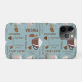 Cute Coffee Cups Cream Caffeine Grains Brown Heart Case-Mate iPhoneケース (裏面(横))