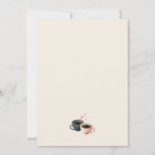 Cute Coffee Cups Watercolor Hearts Valentine's Day シーズンカード (裏面)