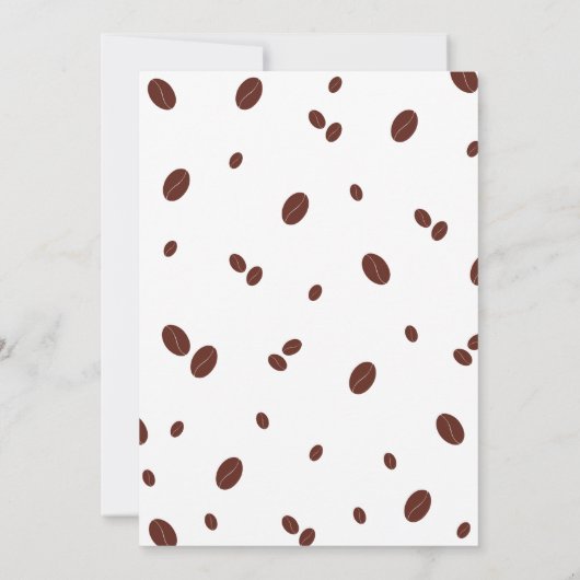 Cute Coffee Latte Birthday Invitation 招待状 (裏面)