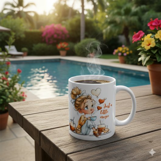 Cute Coffee Lover Mug | Cozy Girl Design マグカップ