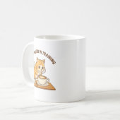 Cute Coffee Mug: "Coffee Taster in Training" Cat  コーヒーマグカップ (正面左)