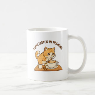 Cute Coffee Mug: "Coffee Taster in Training" Cat  コーヒーマグカップ