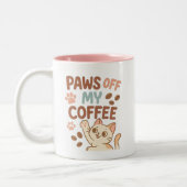 Cute Coffee Mug – Funny Cat Lover’s Cup ツートーンマグカップ (左)
