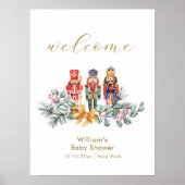 Cute Cold Outside Nutcracker Baby Shower Welcome ポスター (正面)