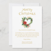 Cute Collage Christmas Wreath Heart-Shape Floral  シーズンカード (正面)